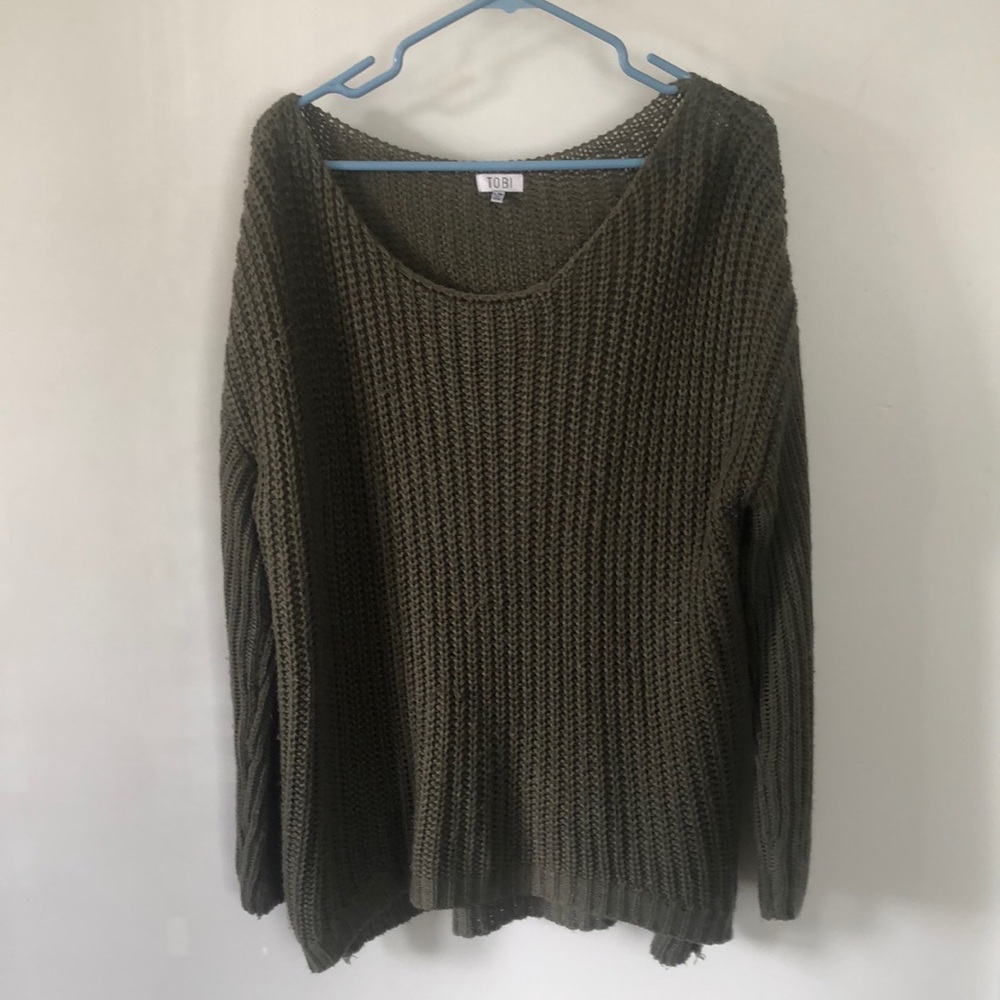 Tobi Oversized Green Sweater Size L
